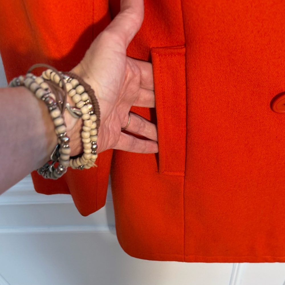 Lux Vibrant Orange Cowl Neck Coat
EUC - Picture 6 of 10